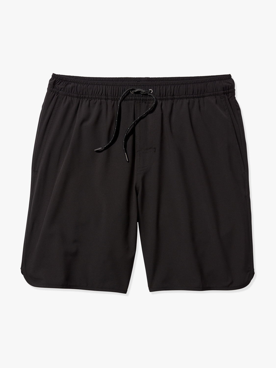 A pair of black 8 inch Anchor Trunks on a white background
