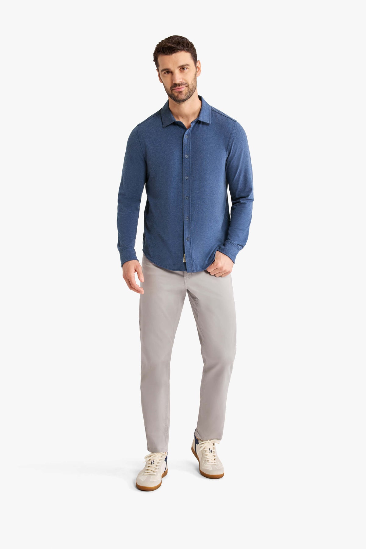 Norwood Long Sleeve Button Up | Navy