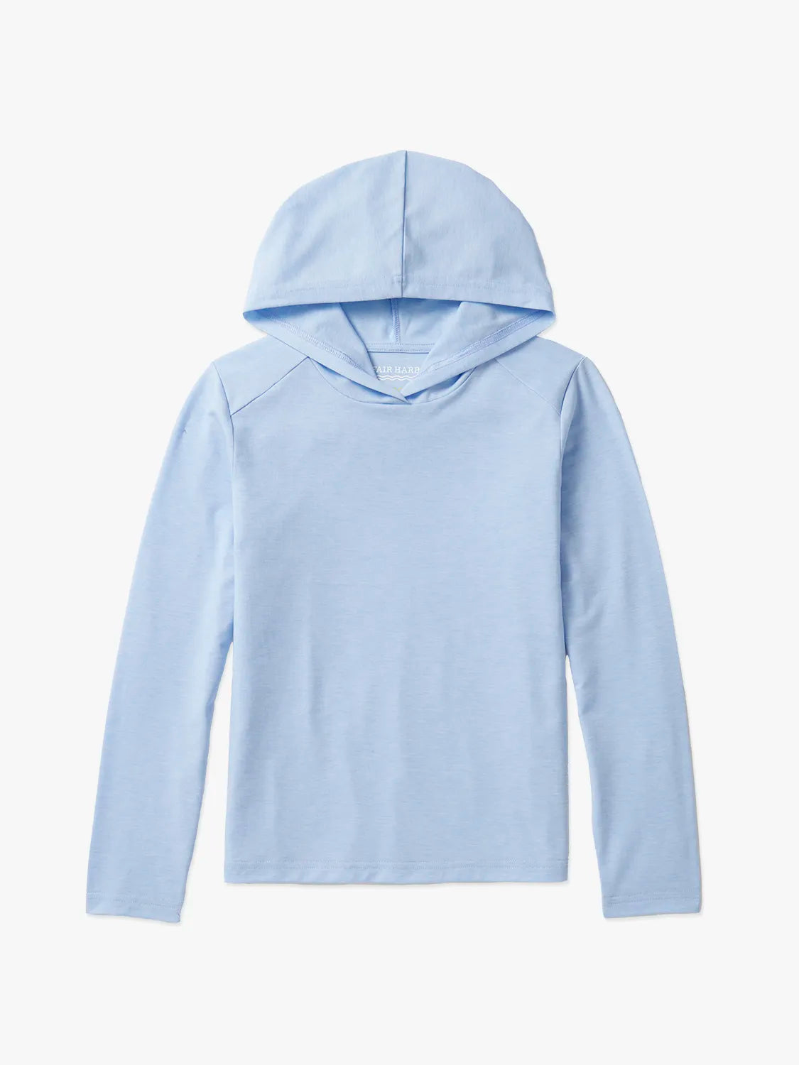 Light blue kids seabreeze hoodie on a white background