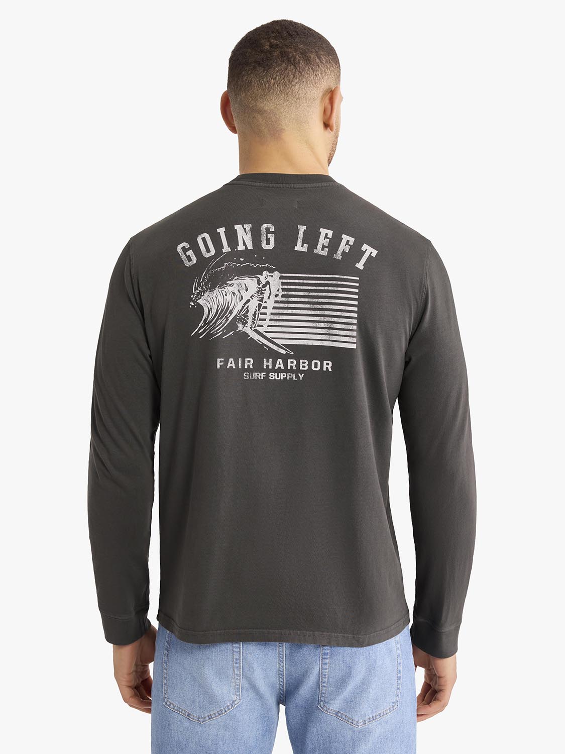 Charcoal long sleeve tee with 